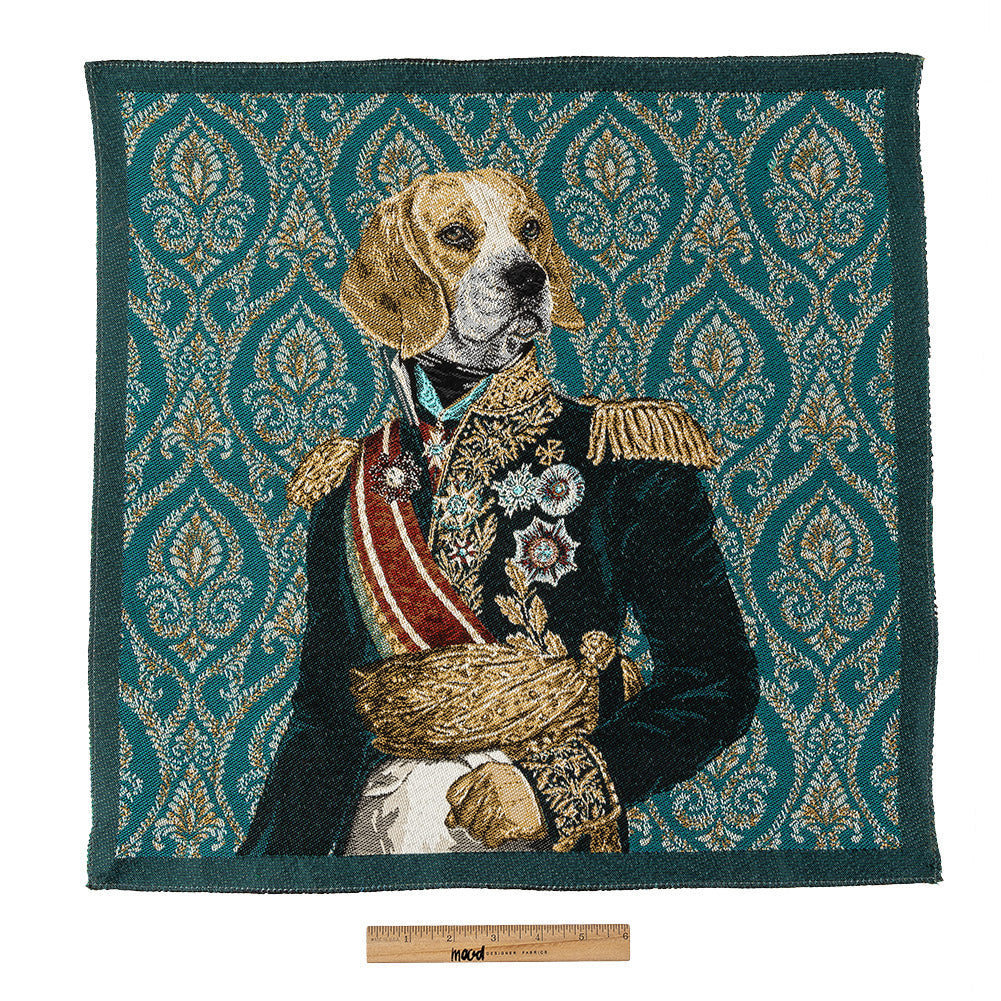 French Teal Woof Marshal Cotton Blend Oversized Square Patch - 18.875" Full French Teal Woof Marshal Cotton Blend Oversized Square Patch - 18.875" Full