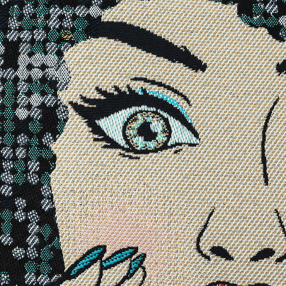 French Blue Multicolored Don't Stop the Music Oversized Square Patch - 18.875" Detail French Blue Multicolored Don't Stop the Music Oversized Square Patch - 18.875" Detail