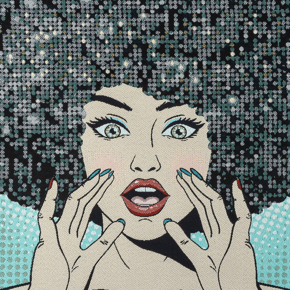 French Blue Multicolored Don't Stop the Music Oversized Square Patch - 18.875" French Blue Multicolored Don't Stop the Music Oversized Square Patch - 18.875"