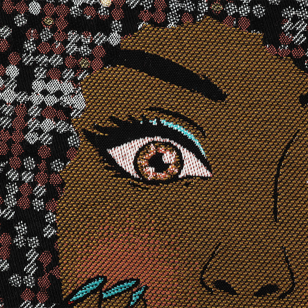 French Pink Multicolored Don't Stop the Music Oversized Square Patch - 18.875" Detail French Pink Multicolored Don't Stop the Music Oversized Square Patch - 18.875" Detail