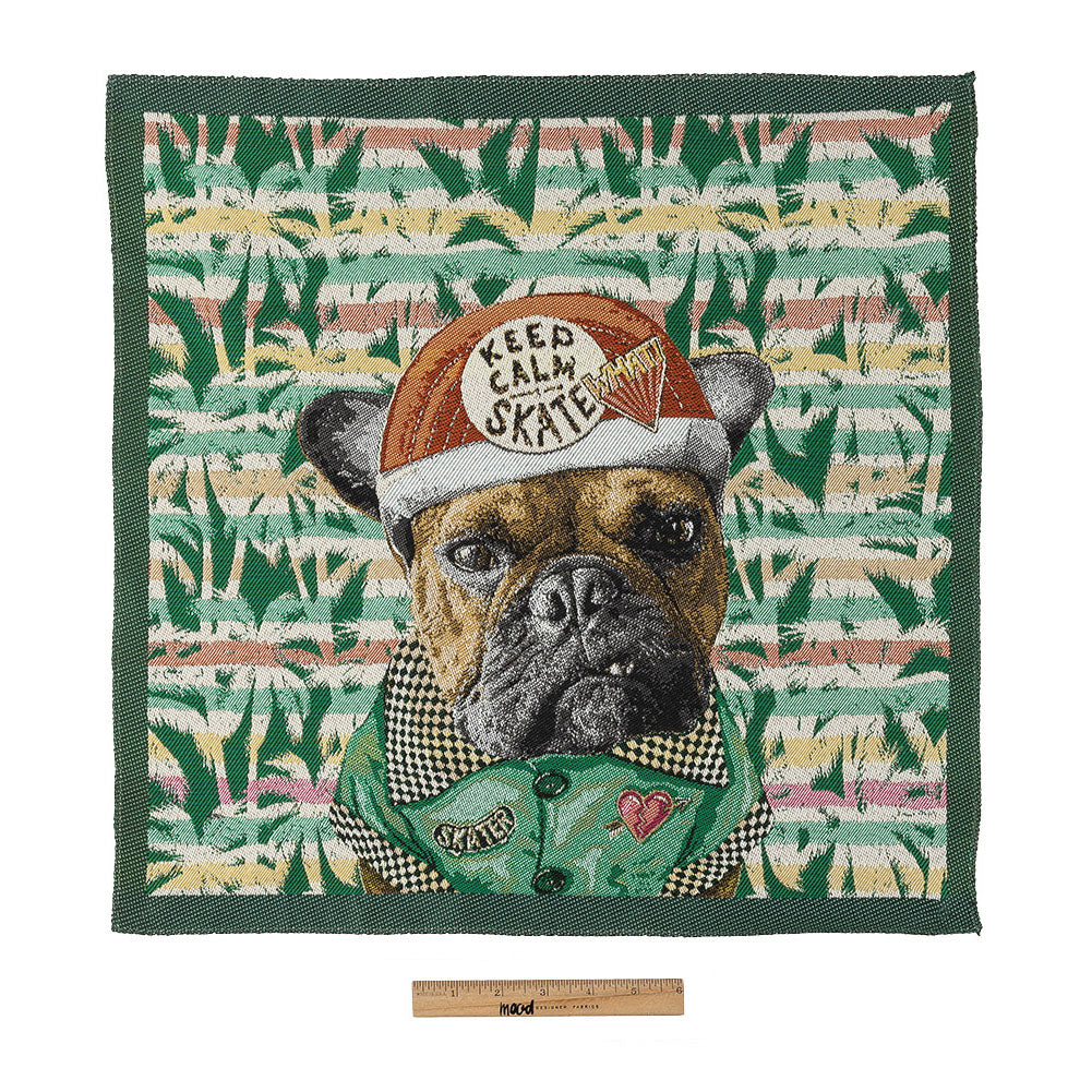 French Green Keep Calm Skater Oversized Square Patch - 18.875" Full French Green Keep Calm Skater Oversized Square Patch - 18.875" Full