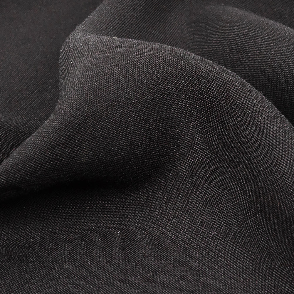 Boise Black Lightweight Sustainable Rayon Challis Boise Black Lightweight Sustainable Rayon Challis