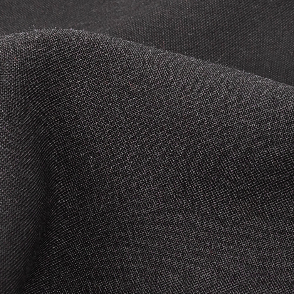 Caldwell Black Ultra Soft Sustainable Rayon Poplin - Detail Caldwell Black Ultra Soft Sustainable Rayon Poplin - Detail