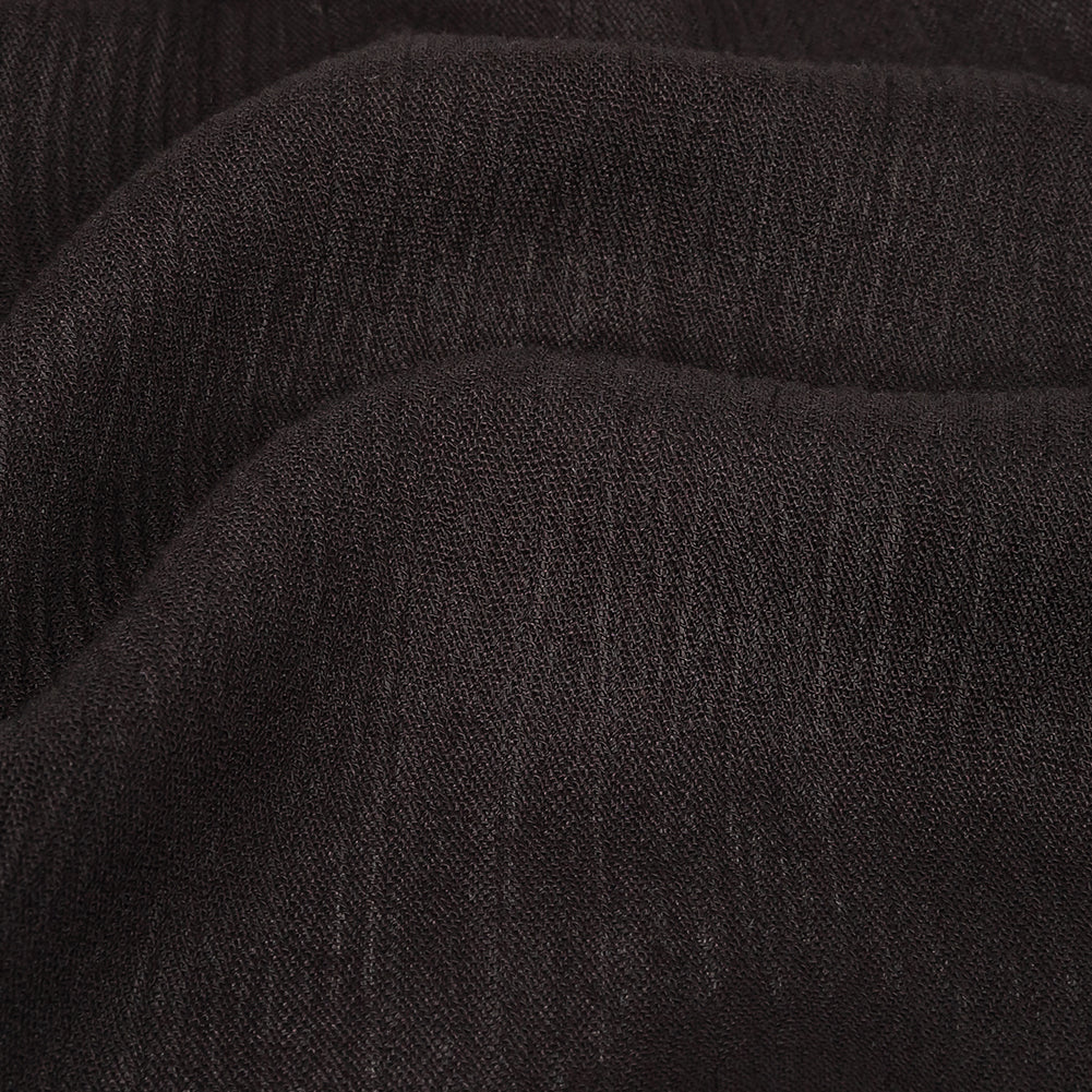 Crinkled Sustainable Rayon Gauze - Black - Wilmette Collection Detail Crinkled Sustainable Rayon Gauze - Black - Wilmette Collection Detail