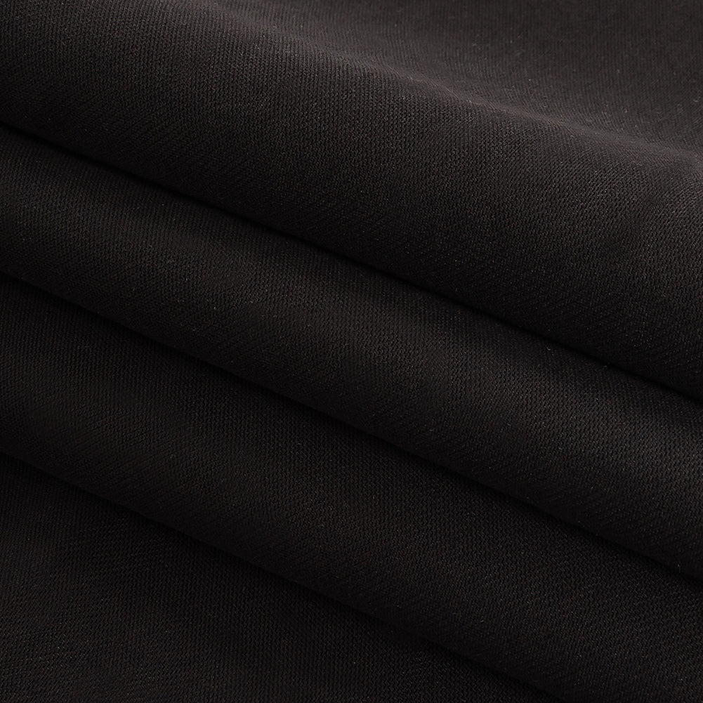 Ultra-Soft Rayon and Recycled Polyester Twill - Black - Zarria Collection Folded Ultra-Soft Rayon and Recycled Polyester Twill - Black - Zarria Collection Folded