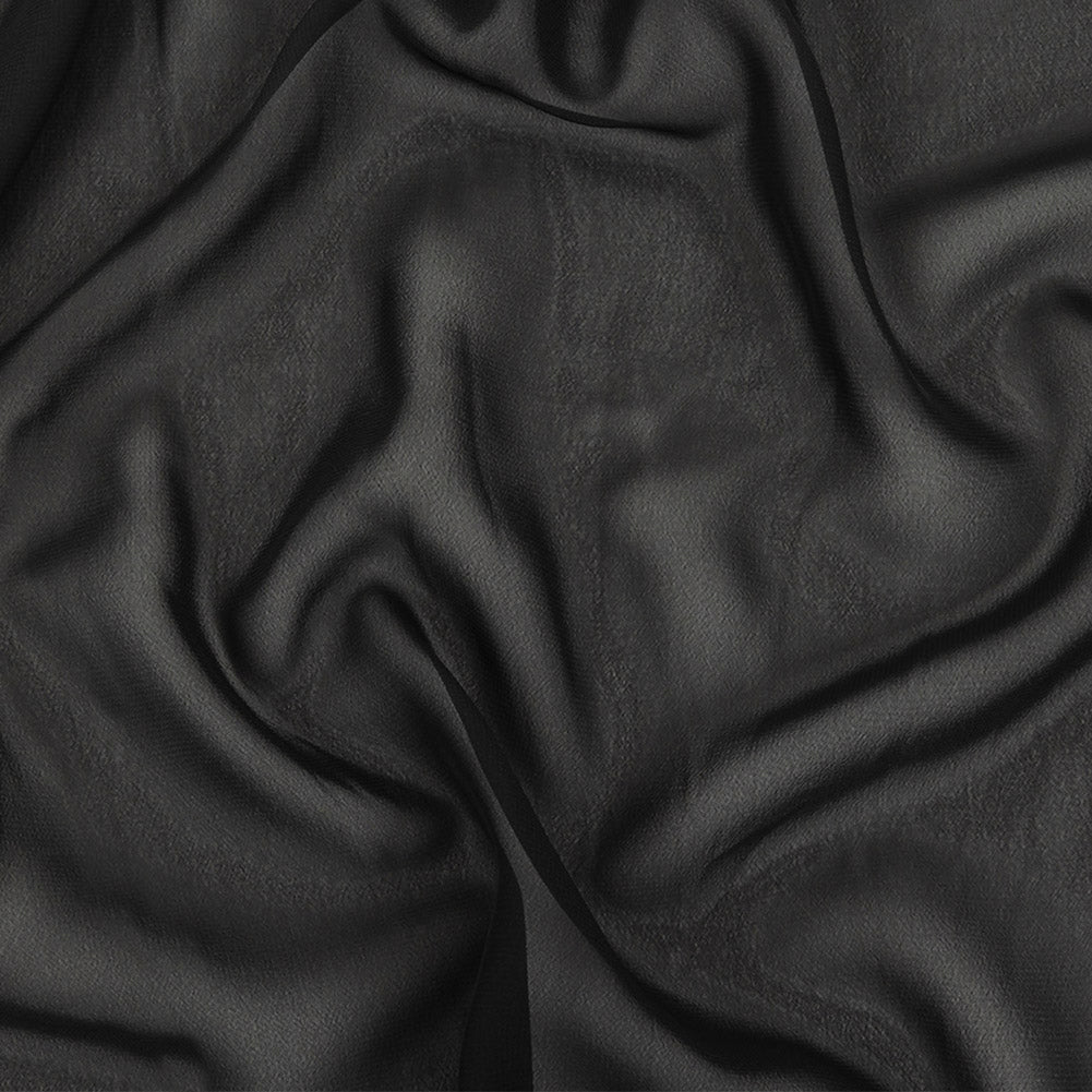 Famous Australian Designer Black Polyester Georgette Famous Australian Designer Black Polyester Georgette