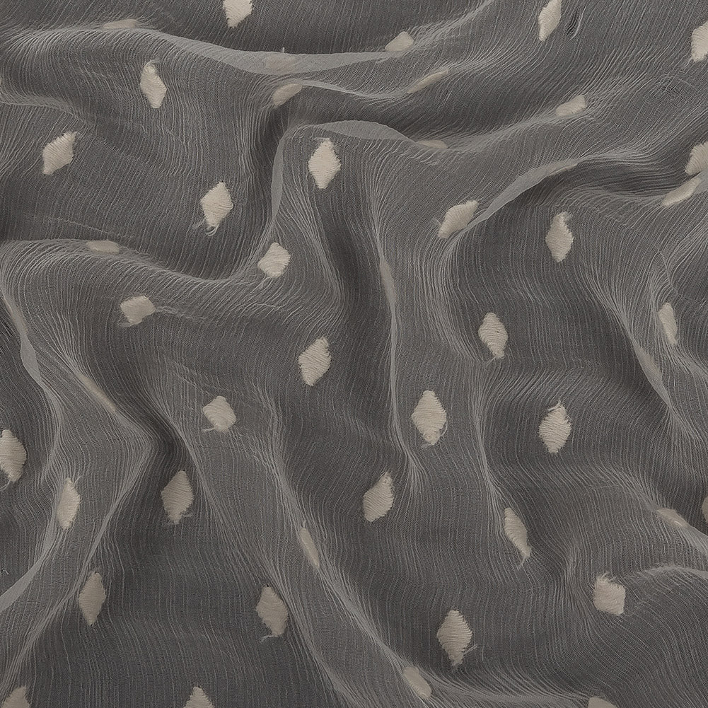 Famous Australian Designer Pristine Embroidered Diamonds Crinkled Silk Chiffon Famous Australian Designer Pristine Embroidered Diamonds Crinkled Silk Chiffon