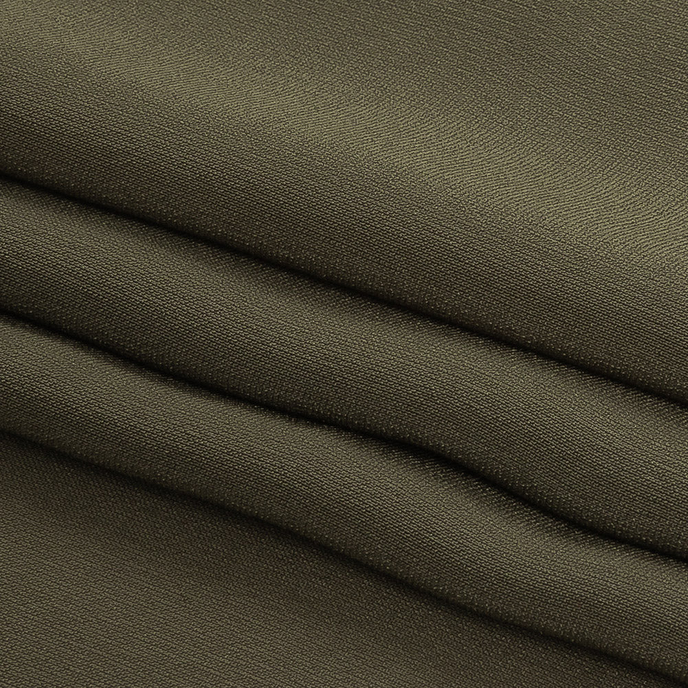 Famous Australian Designer Olive Stretch Viscose Lining Folded Famous Australian Designer Olive Stretch Viscose Lining Folded