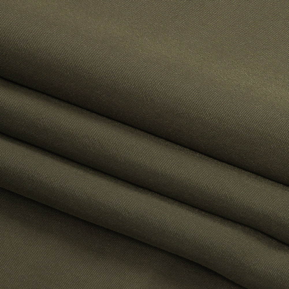 Famous Australian Designer Olive Crepe de Chine Viscose Lining Folded Famous Australian Designer Olive Crepe de Chine Viscose Lining Folded