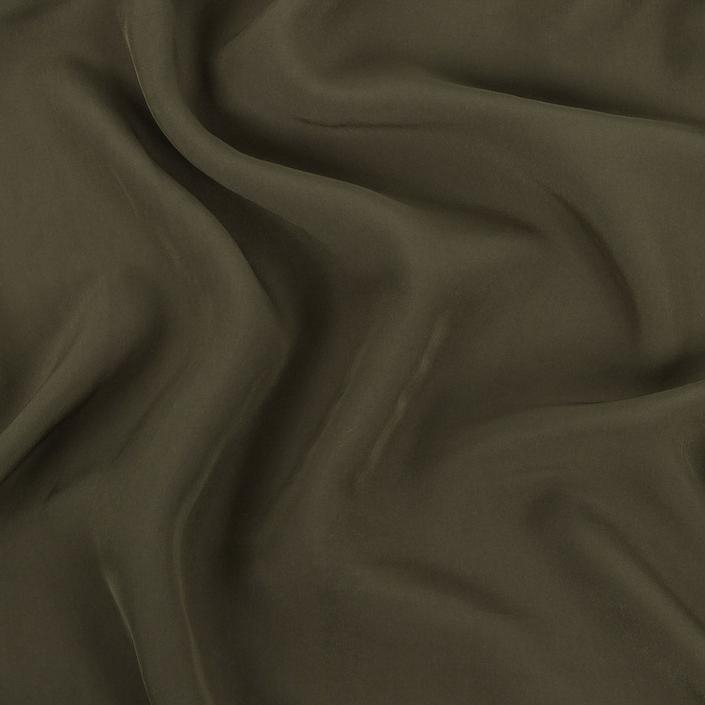 Famous Australian Designer Olive Crepe de Chine Viscose Lining Famous Australian Designer Olive Crepe de Chine Viscose Lining