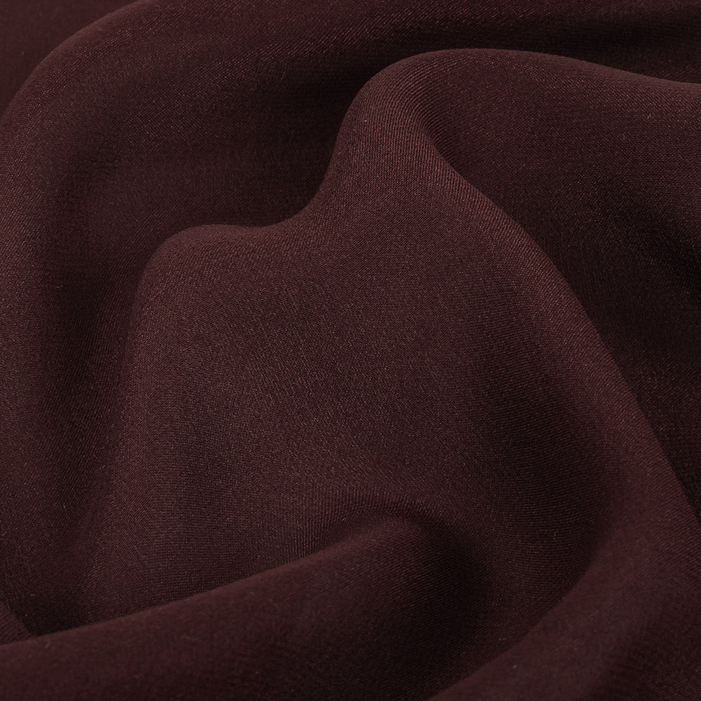 Famous Australian Designer Mahogany Satin-Faced Silk Chiffon Detail Famous Australian Designer Mahogany Satin-Faced Silk Chiffon Detail