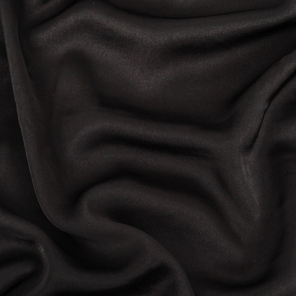 Famous Australian Designer Black Heavy Drape Viscose Sateen Famous Australian Designer Black Heavy Drape Viscose Sateen