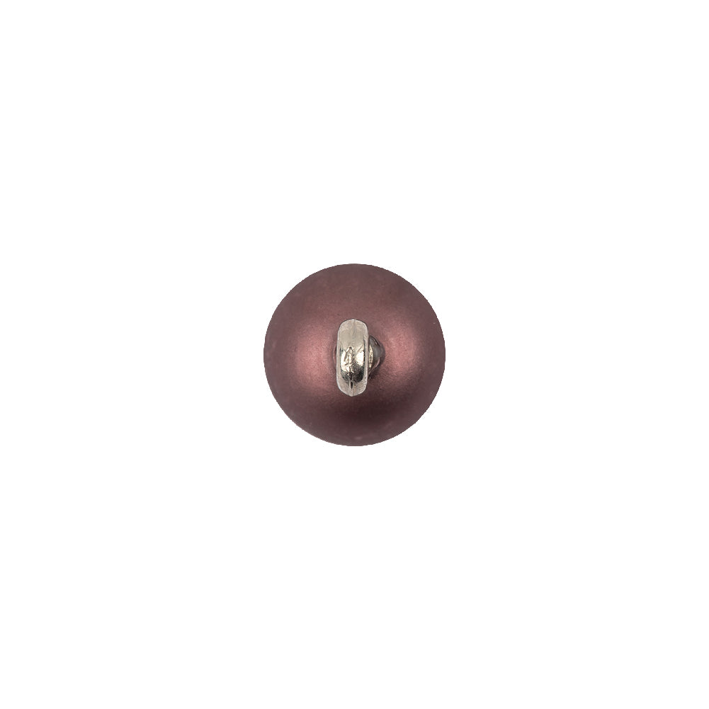 Italian Plum Iridescent Ball Shank Back Button - 16L/10mm Detail Italian Plum Iridescent Ball Shank Back Button - 16L/10mm Detail