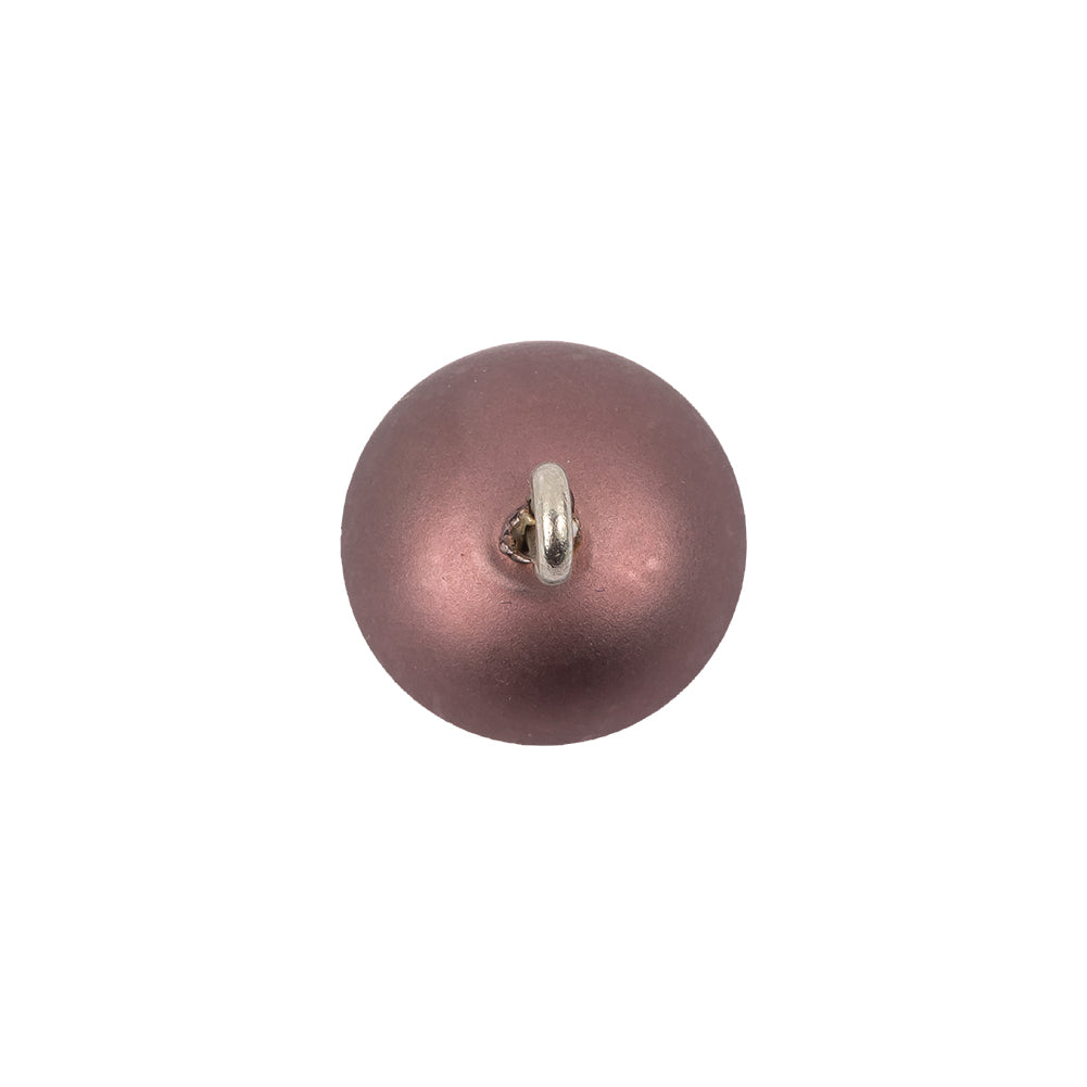 Italian Plum Iridescent Ball Shank Back Button - 22L/14mm Detail Italian Plum Iridescent Ball Shank Back Button - 22L/14mm Detail
