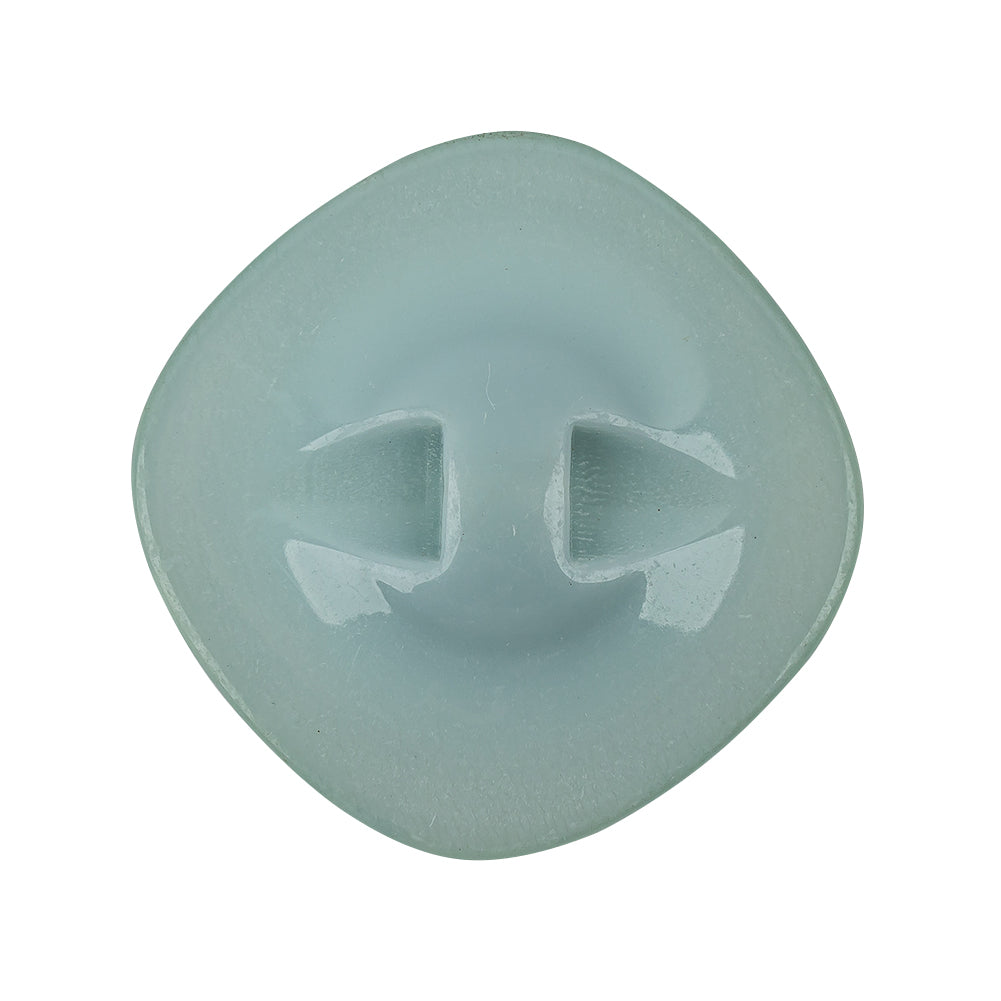 Powder Blue Iridescent Rounded Square Self Back Plastic Button - 48L/30.5mm Detail Powder Blue Iridescent Rounded Square Self Back Plastic Button - 48L/30.5mm Detail