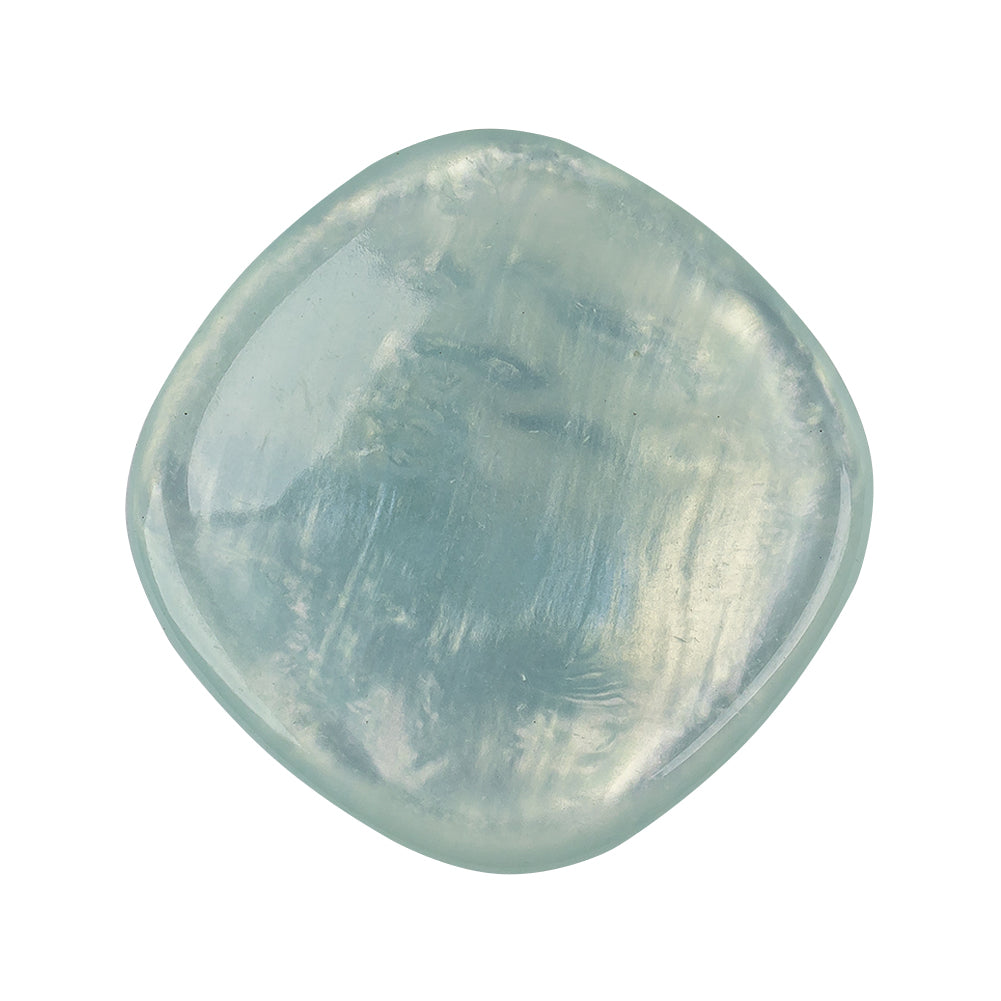 Powder Blue Iridescent Rounded Square Self Back Plastic Button - 48L/30.5mm Powder Blue Iridescent Rounded Square Self Back Plastic Button - 48L/30.5mm