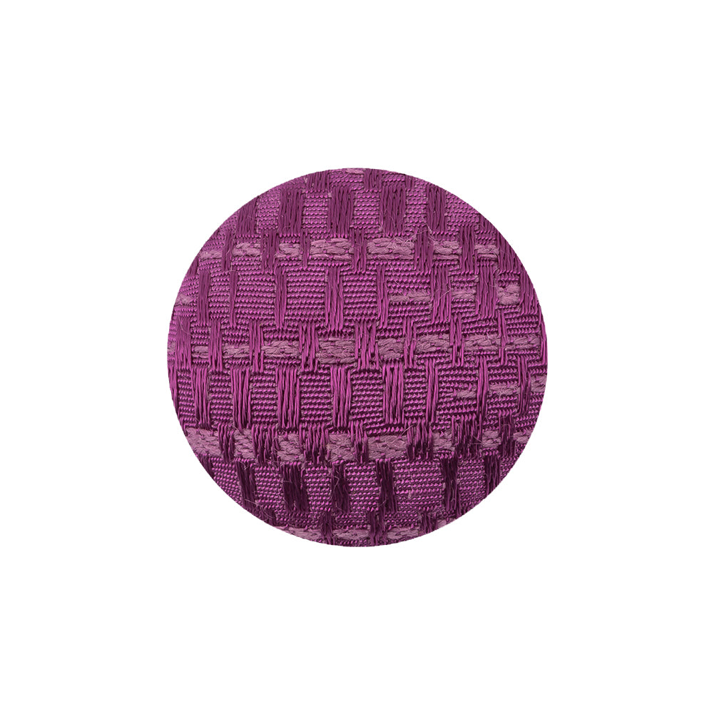 Magenta Jacquard Fabric Covered Domed Cotton Blend Sew On Button - 36L/23mm Magenta Jacquard Fabric Covered Domed Cotton Blend Sew On Button - 36L/23mm