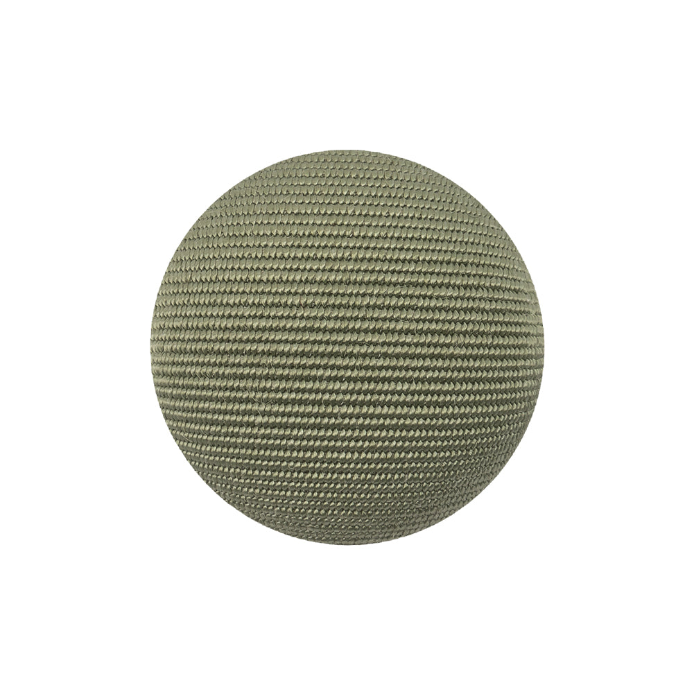 Oil Green Ottoman Fabric Covered Domed Cotton Blend Sew On Button - 38L/24mm Oil Green Ottoman Fabric Covered Domed Cotton Blend Sew On Button - 38L/24mm