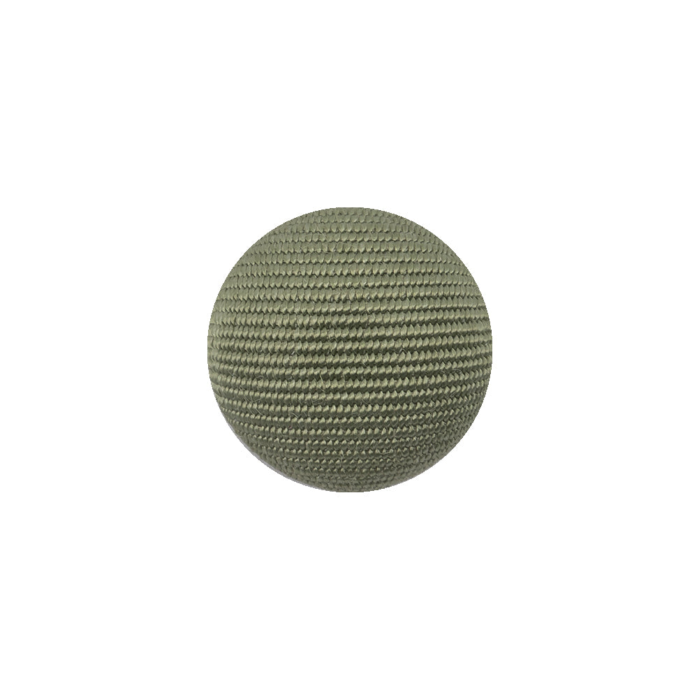 Oil Green Ottoman Fabric Covered Domed Cotton Blend Sew On Button - 25L/16mm Oil Green Ottoman Fabric Covered Domed Cotton Blend Sew On Button - 25L/16mm