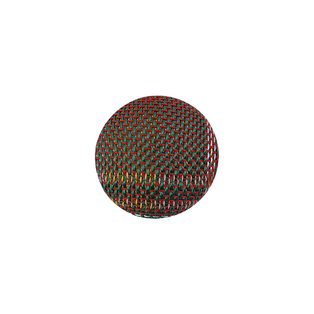 Red, Blue and Yellow Checks Dobby Fabric Covered Domed Cotton and Metal Sew On Button - 24L/15mm Red, Blue and Yellow Checks Dobby Fabric Covered Domed Cotton and Metal Sew On Button - 24L/15mm
