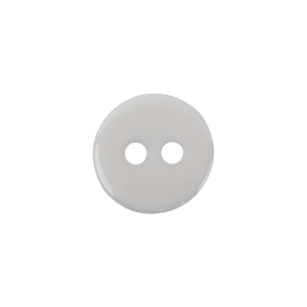 Italian Sunny Side Up and White Two Hole Plastic Button - 24L/15mm Detail Italian Sunny Side Up and White Two Hole Plastic Button - 24L/15mm Detail