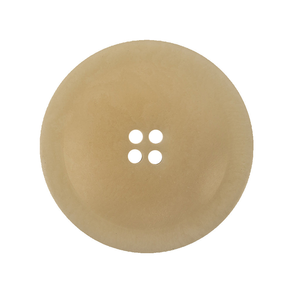 Natural Four Hole Low Convex Plastic Coat Button - 44L/28mm Natural Four Hole Low Convex Plastic Coat Button - 44L/28mm