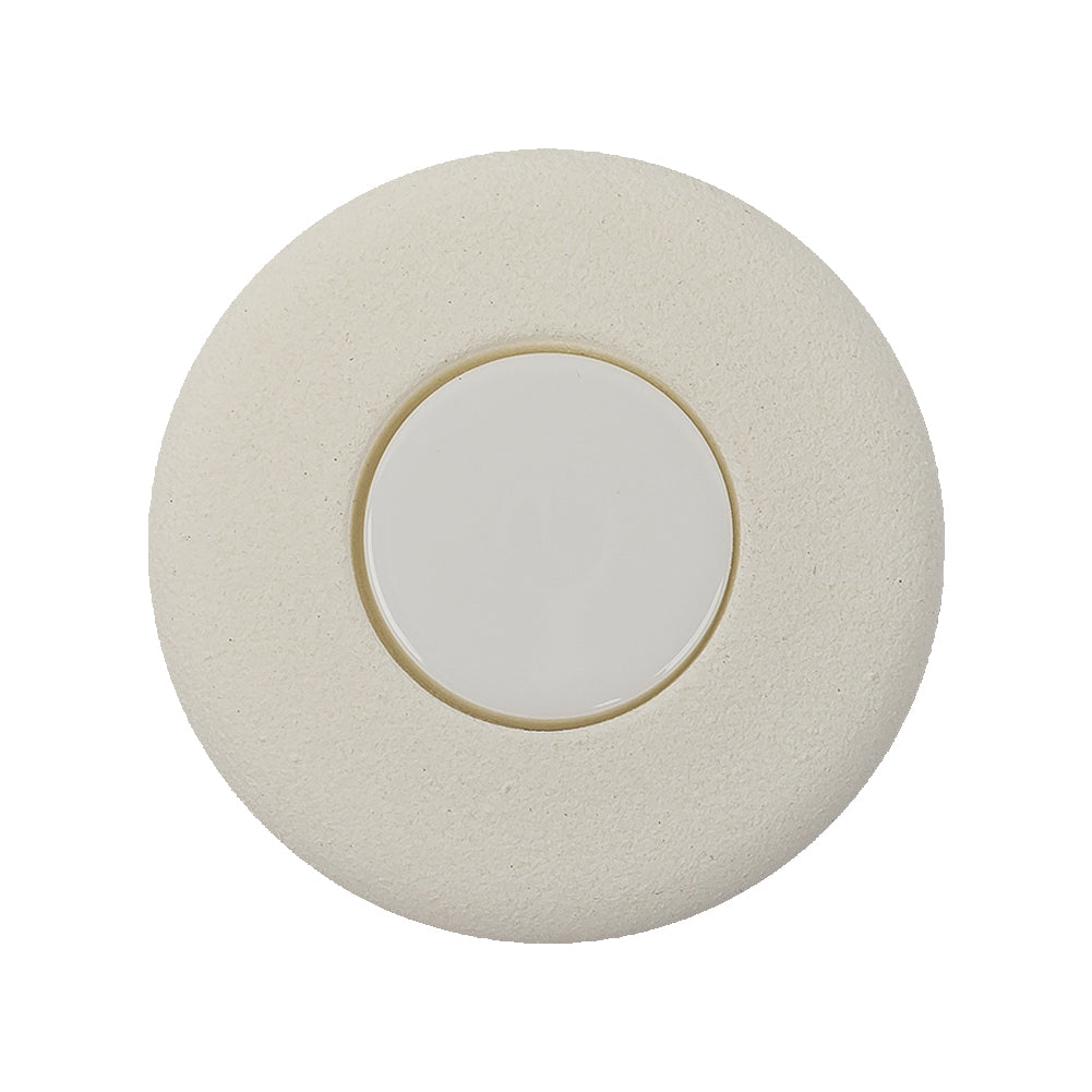 Italian Milk White Circle in a Circle Plastic Coat Button - 44L/28mm Italian Milk White Circle in a Circle Plastic Coat Button - 44L/28mm