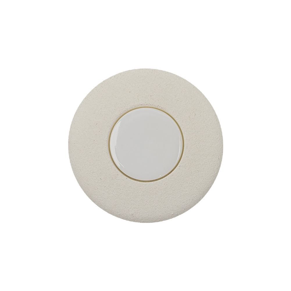 Italian Milk White Circle in a Circle Plastic Coat Button - 36L/23mm Italian Milk White Circle in a Circle Plastic Coat Button - 36L/23mm