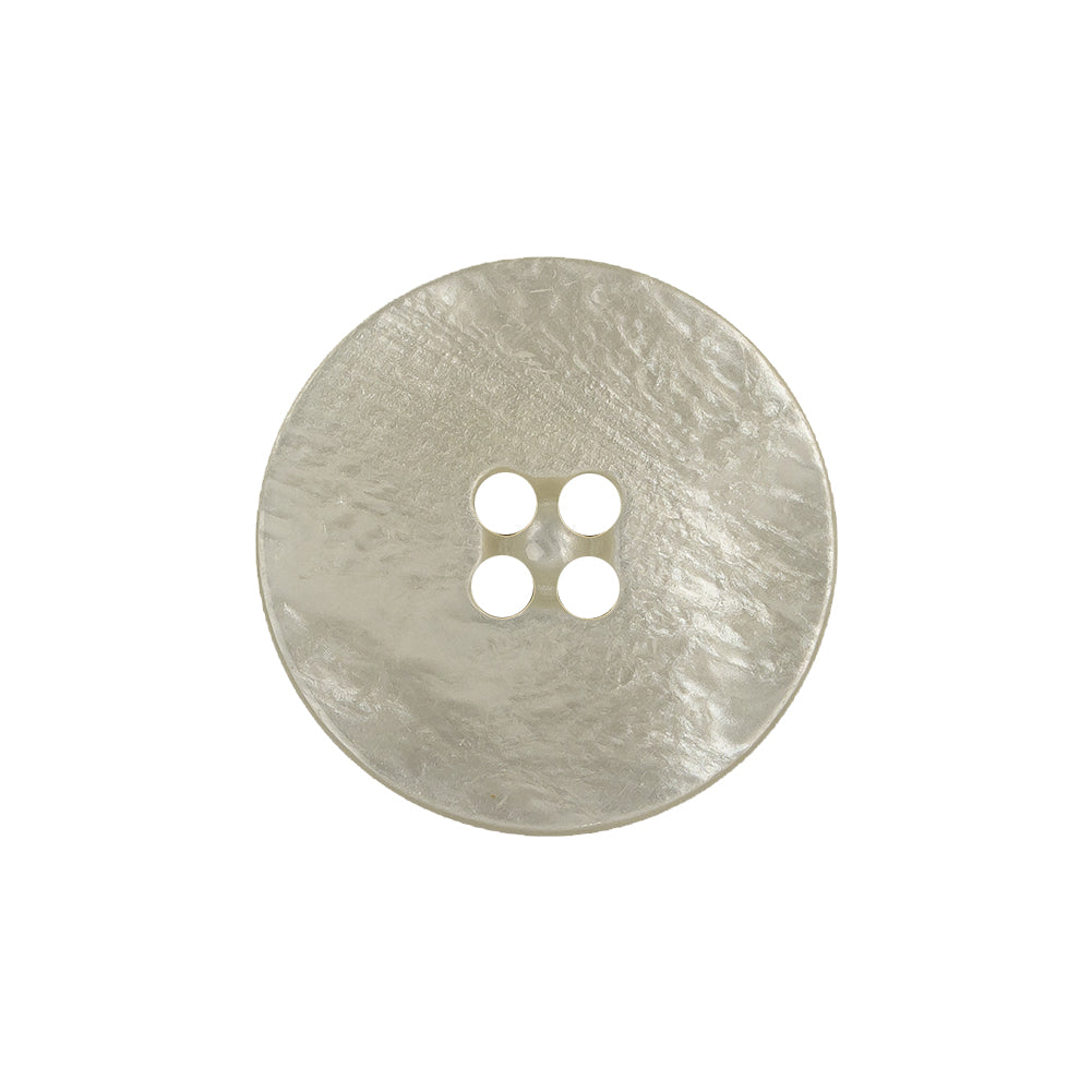 Ivory Iridescent Four Hole Smooth Top Plastic Button - 36L/23mm Ivory Iridescent Four Hole Smooth Top Plastic Button - 36L/23mm