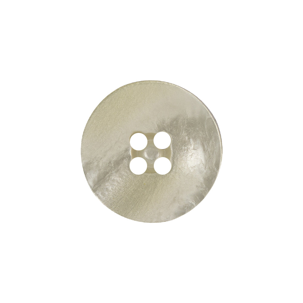 Ivory Iridescent Four Hole Smooth Top Plastic Button - 32L/20mm Ivory Iridescent Four Hole Smooth Top Plastic Button - 32L/20mm