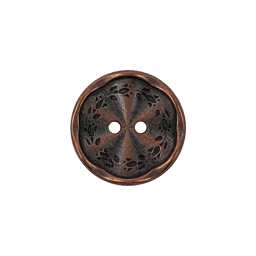 Italian Copper Floral Metal Button - 30L/19mm Italian Copper Floral Metal Button - 30L/19mm