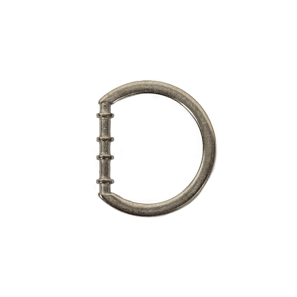 Matte Nickel Cast Metal Rounded D-Ring - 20mm Matte Nickel Cast Metal Rounded D-Ring - 20mm
