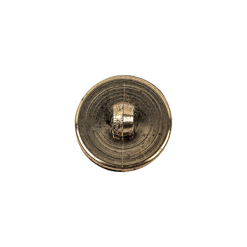 Italian Gold Plated Faux Chain Shank Back Button - 24L/15mm Detail Italian Gold Plated Faux Chain Shank Back Button - 24L/15mm Detail