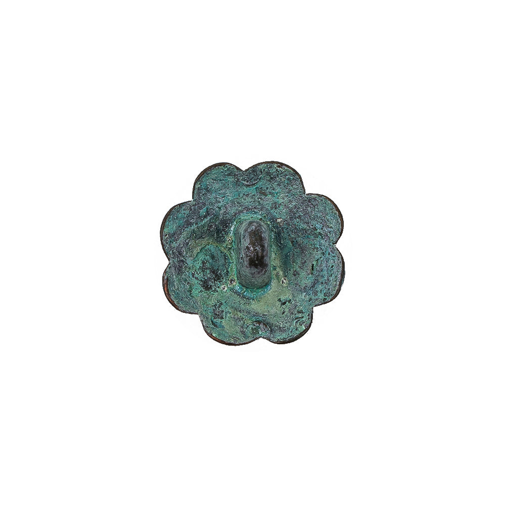Italian Fairy Wing Floral Shank Back Button - 24L/15mm Detail Italian Fairy Wing Floral Shank Back Button - 24L/15mm Detail