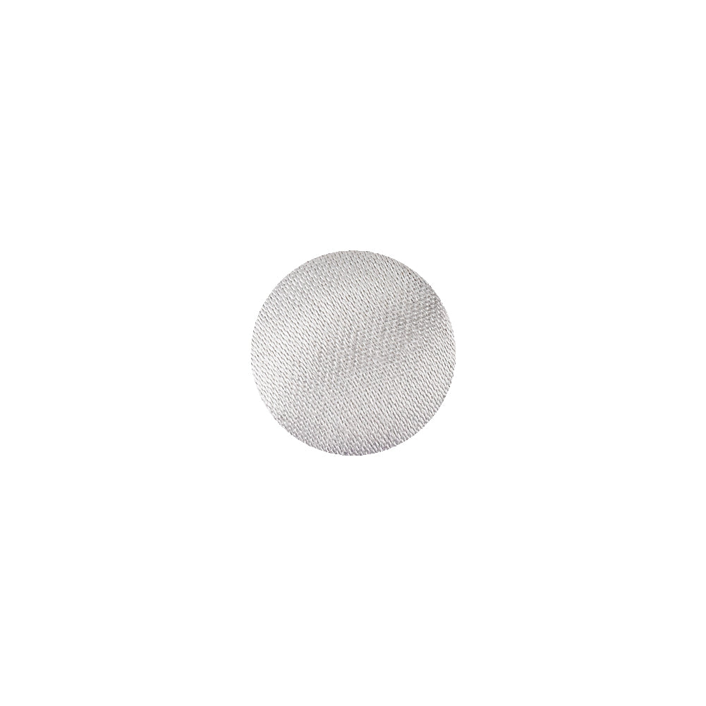 White Fabric Covered Low Domed Shank Back Button - 18L/11.5mm White Fabric Covered Low Domed Shank Back Button - 18L/11.5mm