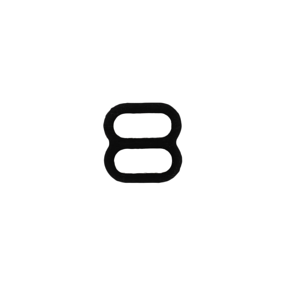 Jet Black Square Slider for 1/4" Strap - Set of 4 Jet Black Square Slider for 1/4" Strap - Set of 4