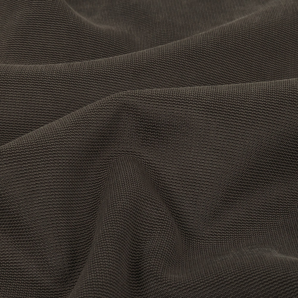 Italian Turkish Coffee Stretch Ponte Knit Detail Italian Turkish Coffee Stretch Ponte Knit Detail