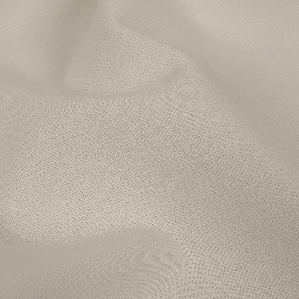 Italian Ivory Stretch Polyester and Viscose Woven Detail Italian Ivory Stretch Polyester and Viscose Woven Detail