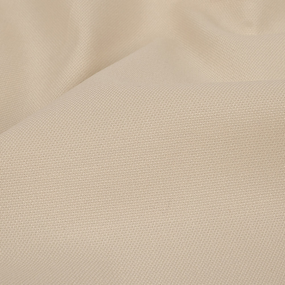 Pale Beige Mercerized Stretch Cotton Canvas Detail