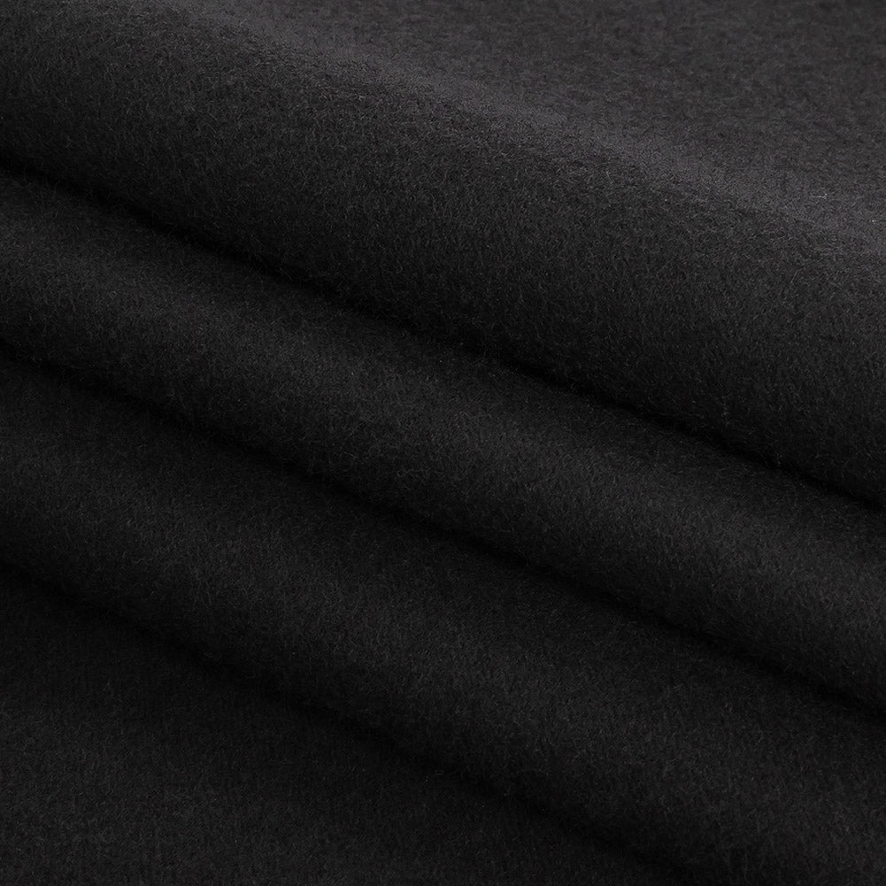 Theory Black Cotton Brushed Twill Lining Folded