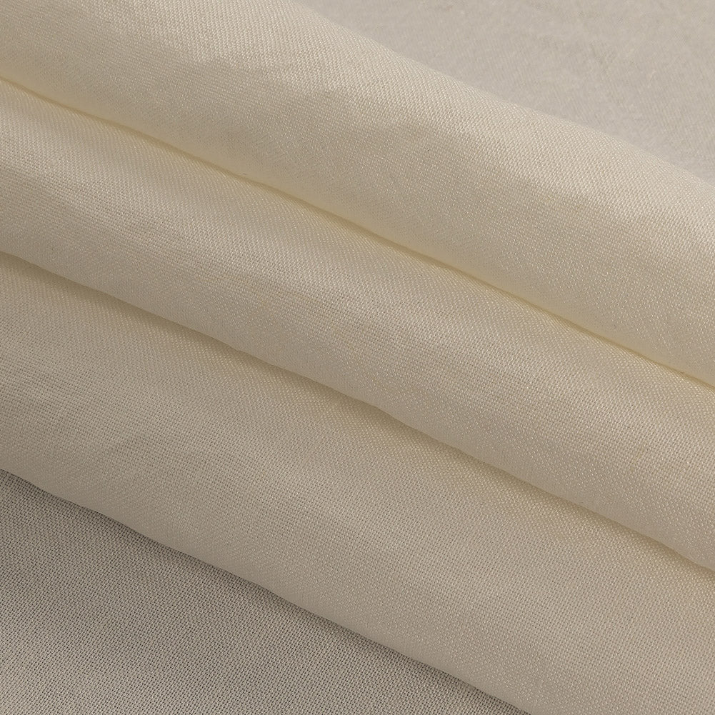 Italian Off-White Linen and Rayon Woven Folded Italian Off-White Linen and Rayon Woven Folded