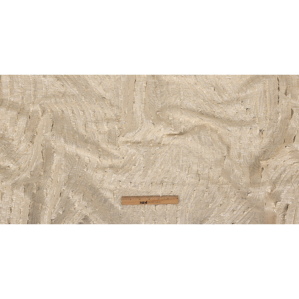 Ivory Fringed Waves Novelty Woven Full Ivory Fringed Waves Novelty Woven Full