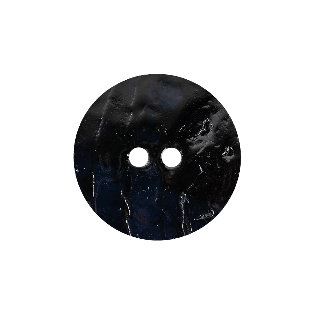 Sapphire and Ivory Iridescent Lacquered Floral 2-Hole Shell Button - 36L/23mm Detail Sapphire and Ivory Iridescent Lacquered Floral 2-Hole Shell Button - 36L/23mm Detail