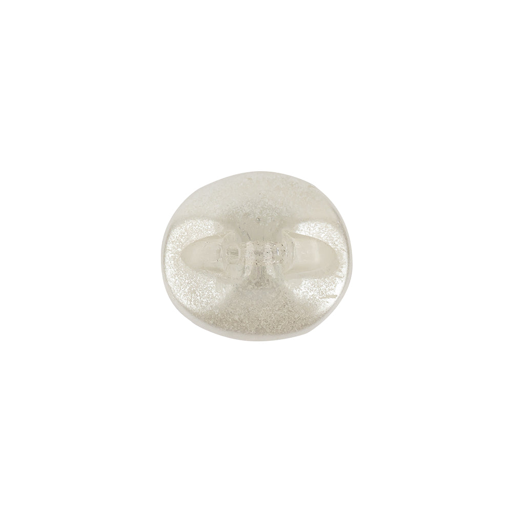Pearl White Dome Shaped Oval Self Back Button - 24L/15mm Detail Pearl White Dome Shaped Oval Self Back Button - 24L/15mm Detail