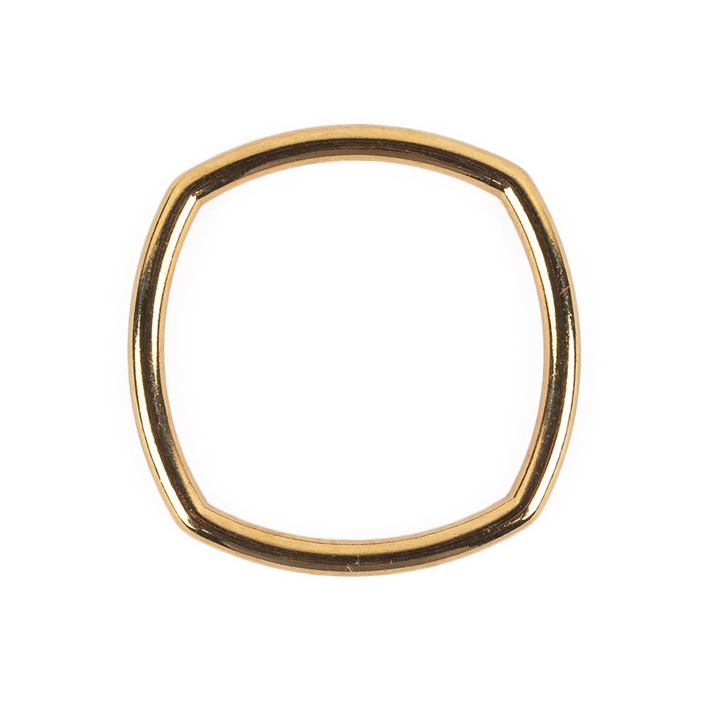 Bright Gold Rounded Square Metal Ring - 30mm Bright Gold Rounded Square Metal Ring - 30mm