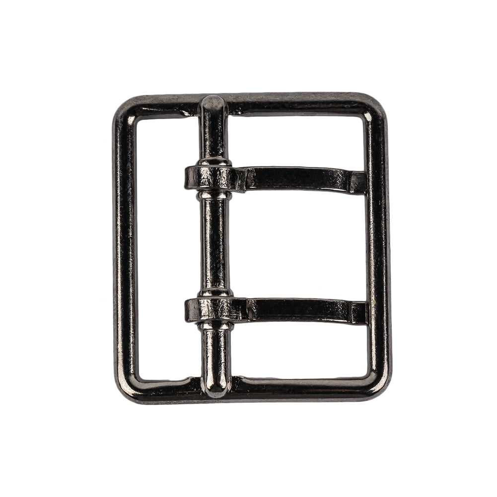 Gunmetal Double Tongue Metal Buckle - 36mm Detail Gunmetal Double Tongue Metal Buckle - 36mm Detail