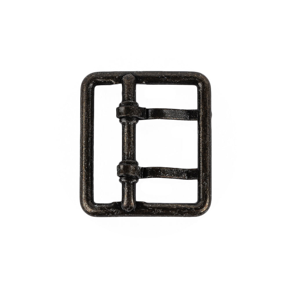 Old Gold Double Tongue Metal Buckle - 25m Detail Old Gold Double Tongue Metal Buckle - 25m Detail