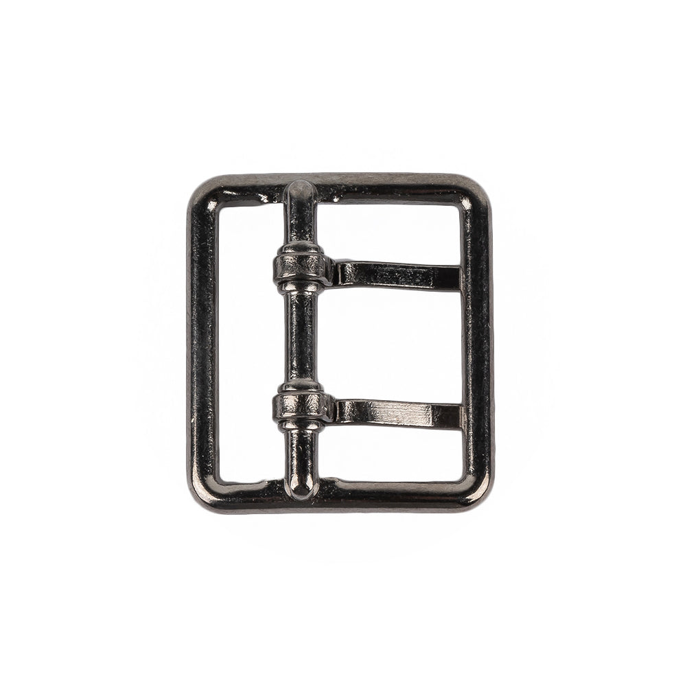 Gunmetal Double Tongue Metal Buckle - 25mm Detail Gunmetal Double Tongue Metal Buckle - 25mm Detail