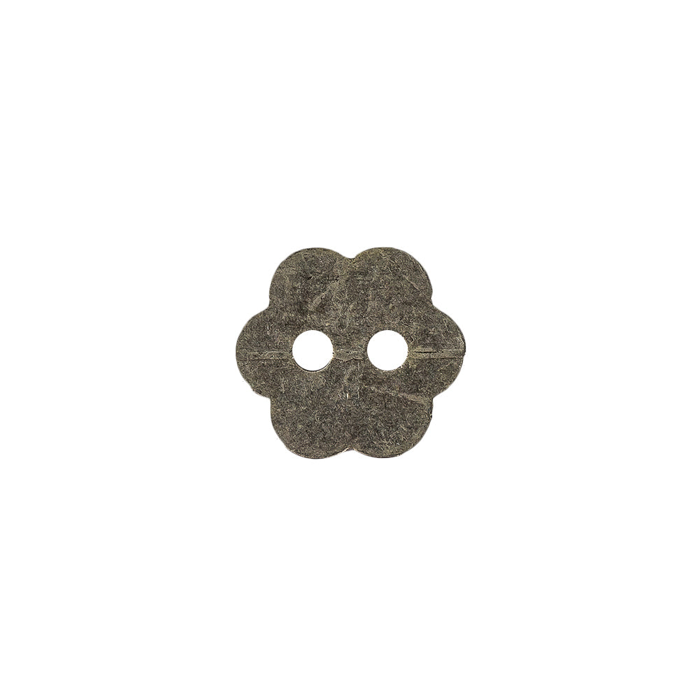 Silver Concave 2-Hole Metal Flower Button - 20L/12.5mm Detail Silver Concave 2-Hole Metal Flower Button - 20L/12.5mm Detail