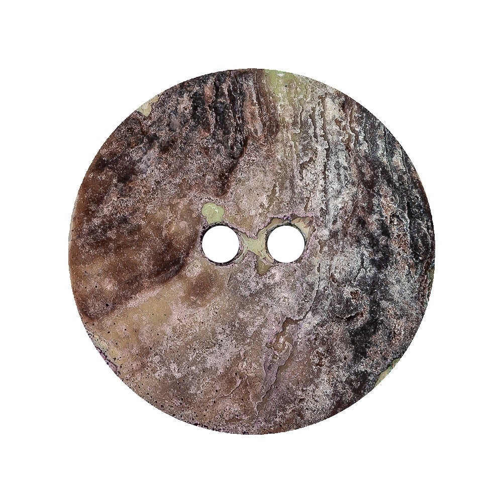 Ocean Iridescent 2-Hole Shell Button - 44L/28mm Detail Ocean Iridescent 2-Hole Shell Button - 44L/28mm Detail